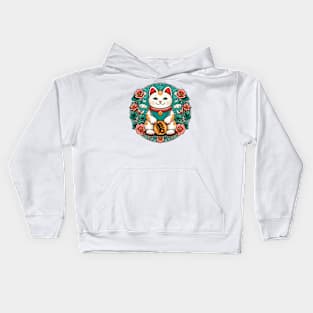 Maneki Neko Good Luck Kids Hoodie